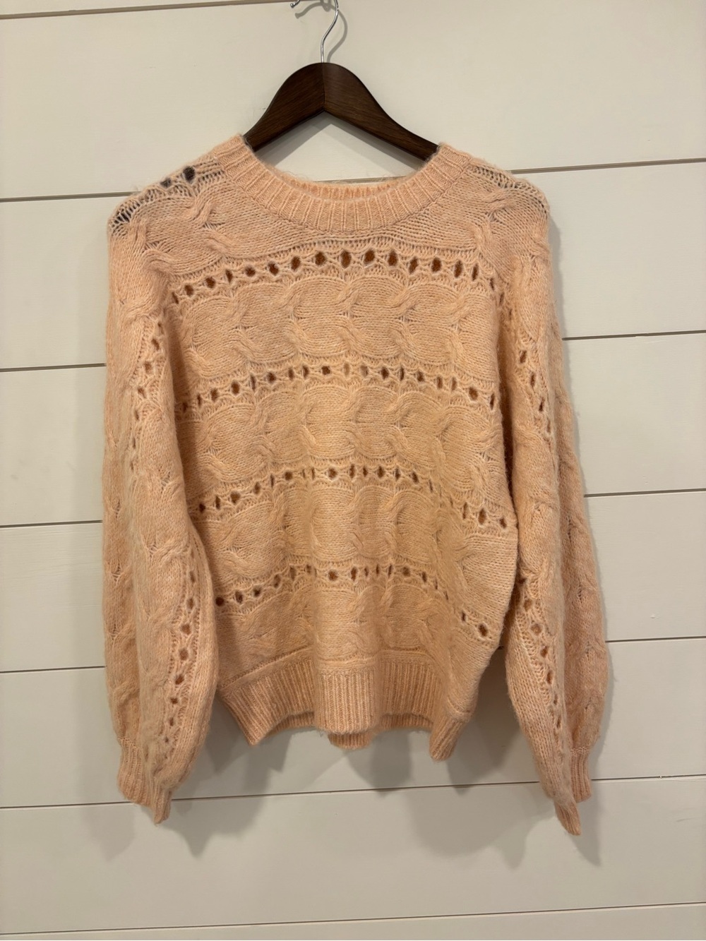 Treasure & Bond Alpaca Blend Cable Knit Women's Sweater NWT Size Small